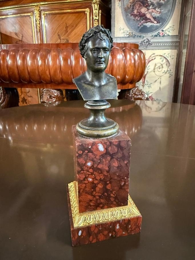 Bronze Bust Of Napoleon On Marble Base