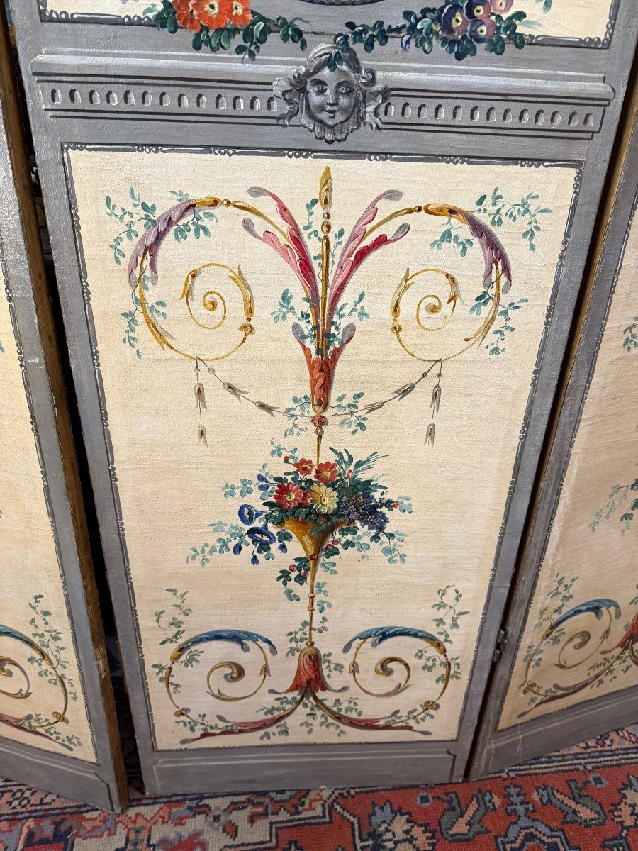 Louis XVI Style Four-leaf Screen-photo-3