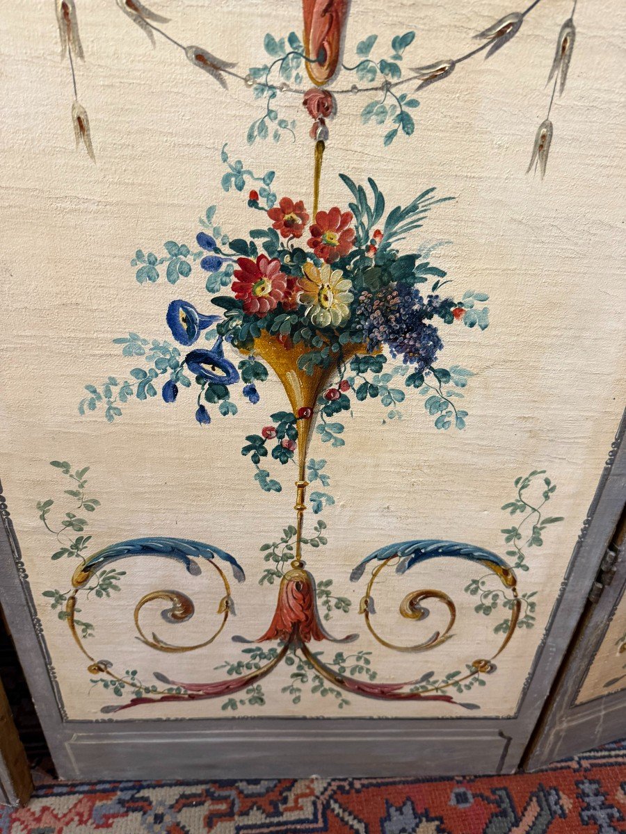 Louis XVI Style Four-leaf Screen-photo-6