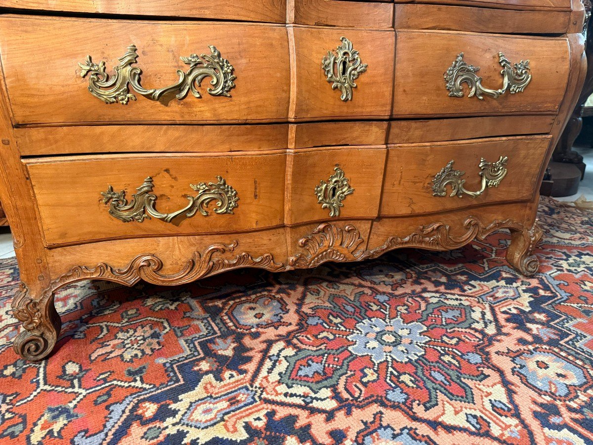 Tomb-shaped Commode In Louis XV Style - 18th Century-photo-4