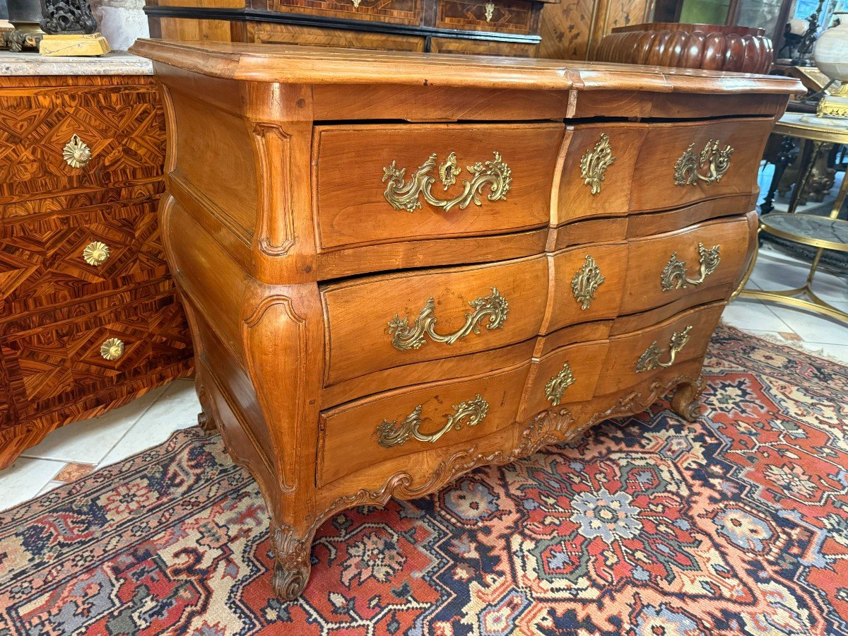 Tomb-shaped Commode In Louis XV Style - 18th Century-photo-7