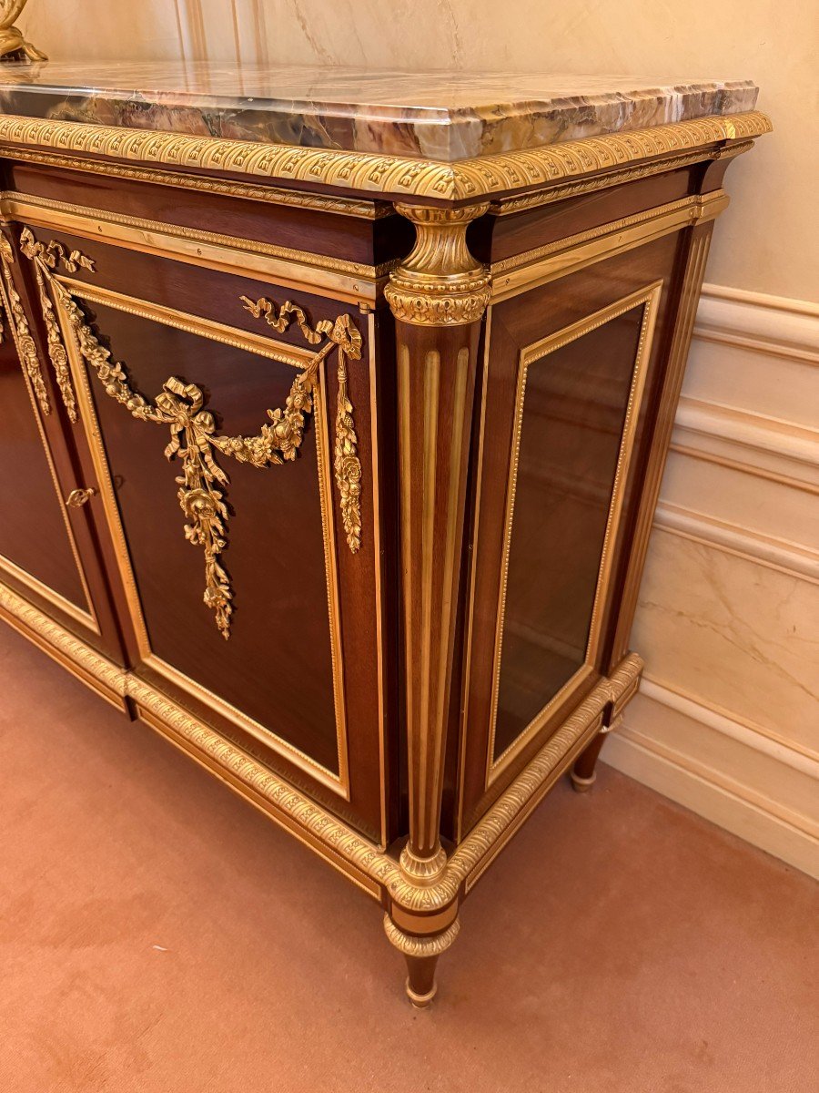 Louis XVI Style Sideboard In The Style Of Adam Weisweiler-photo-3