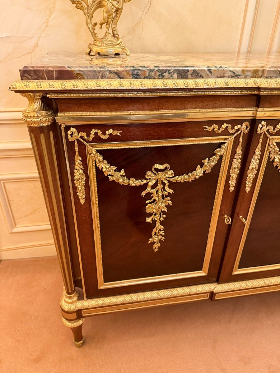 BUFFET ENFILADE DE STYLE LOUIS XVI DANS LE GOUT D’ADAM WEISWEILER-photo-5