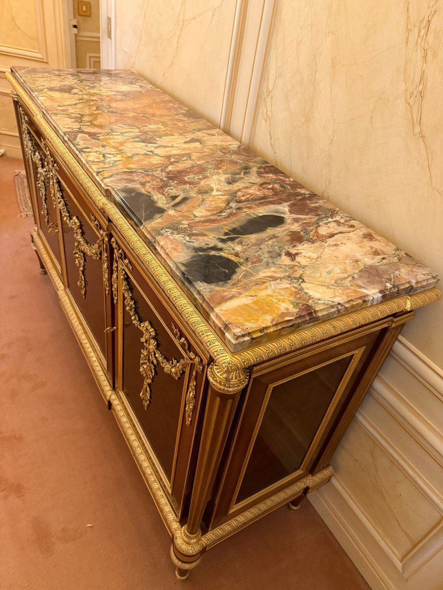 BUFFET ENFILADE DE STYLE LOUIS XVI DANS LE GOUT D’ADAM WEISWEILER-photo-6