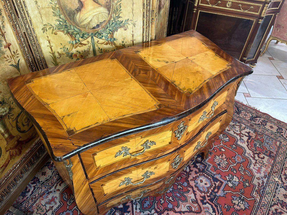 COMMODE LOUIS XV 18ème TRAVAIL EST DE LA FRANCE-photo-2