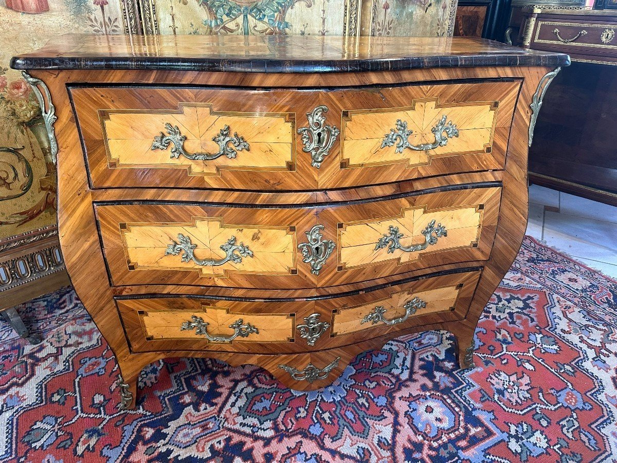 COMMODE LOUIS XV 18ème TRAVAIL EST DE LA FRANCE