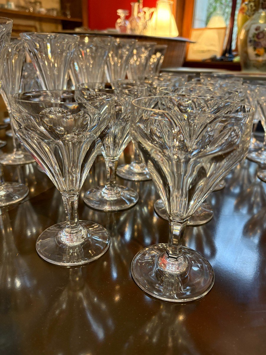  Service Of 48 Glasses From The Baccarat Manufacturer-photo-7