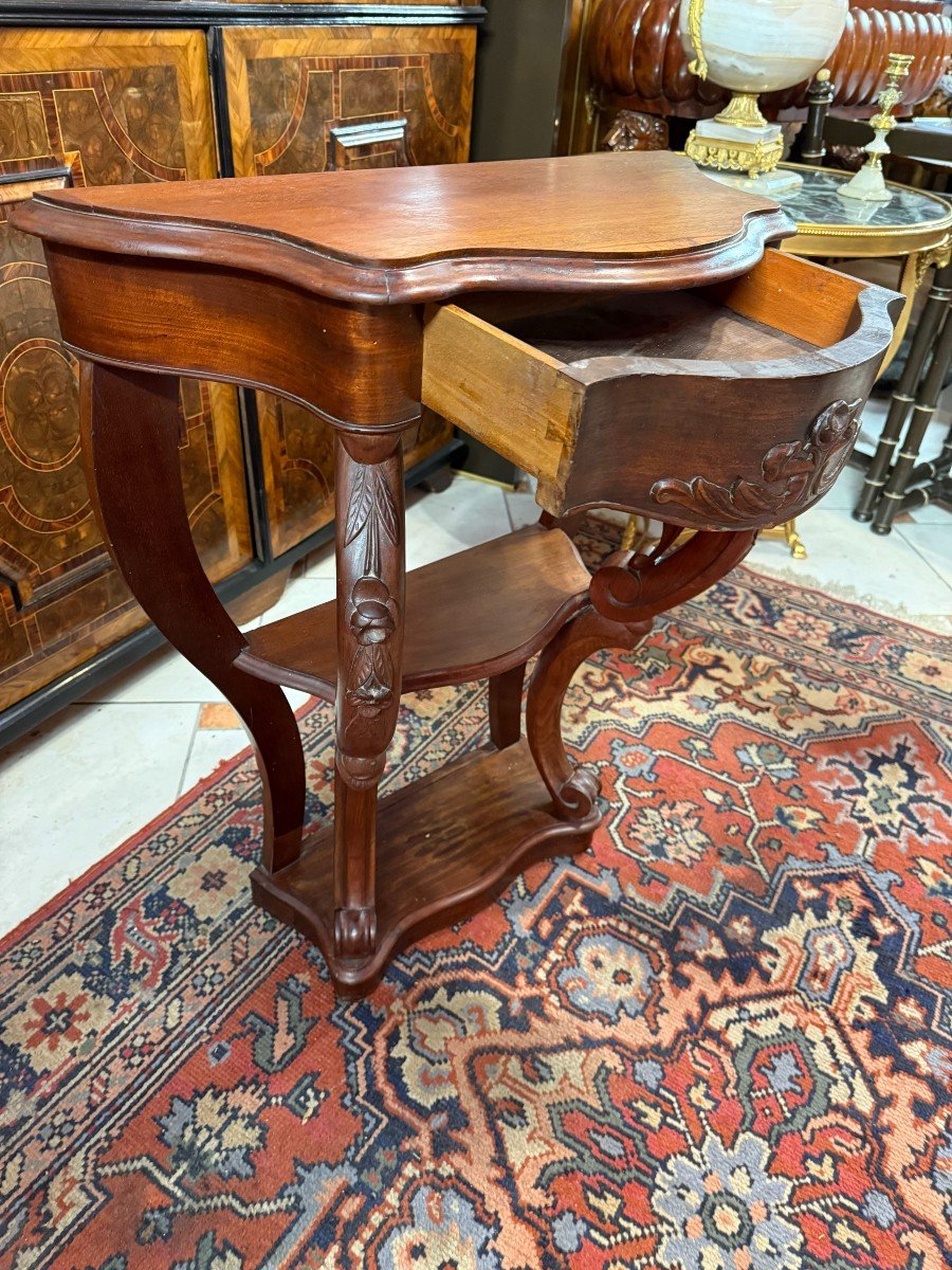 PETITE CONSOLE DE STYLE LOUIS PHILIPPE EN ACAJOU-photo-1