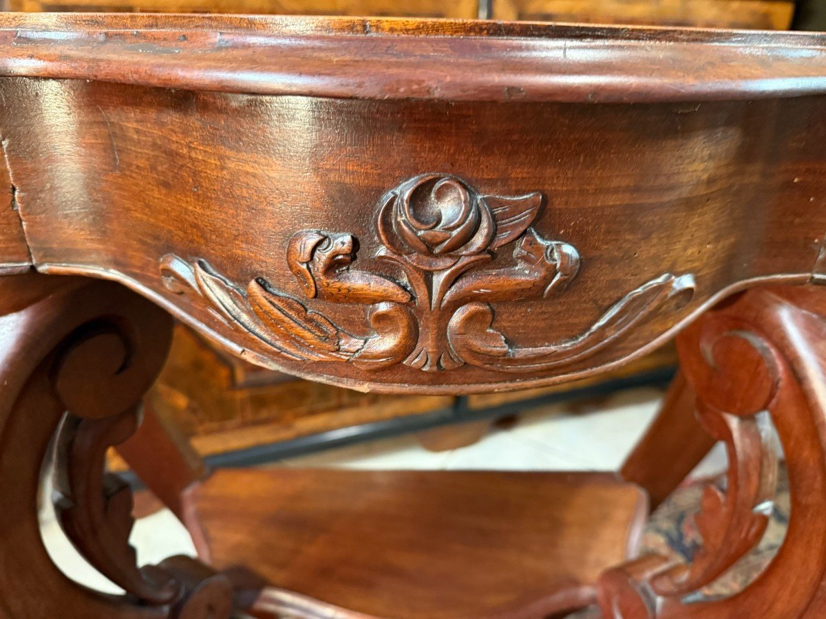 PETITE CONSOLE DE STYLE LOUIS PHILIPPE EN ACAJOU-photo-2