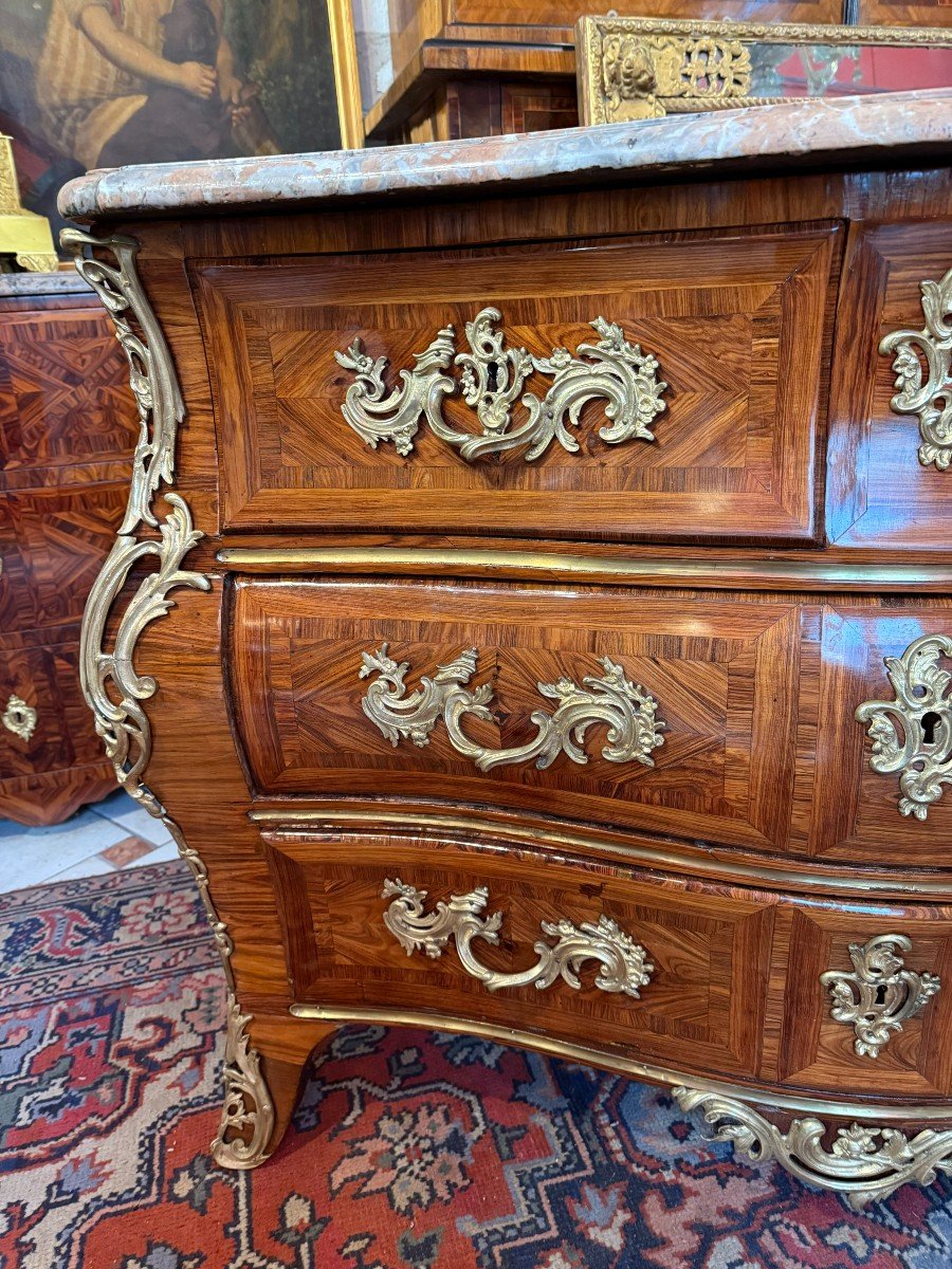 Louis XV Tomb Chest Of Drawers - 18th Century-photo-2