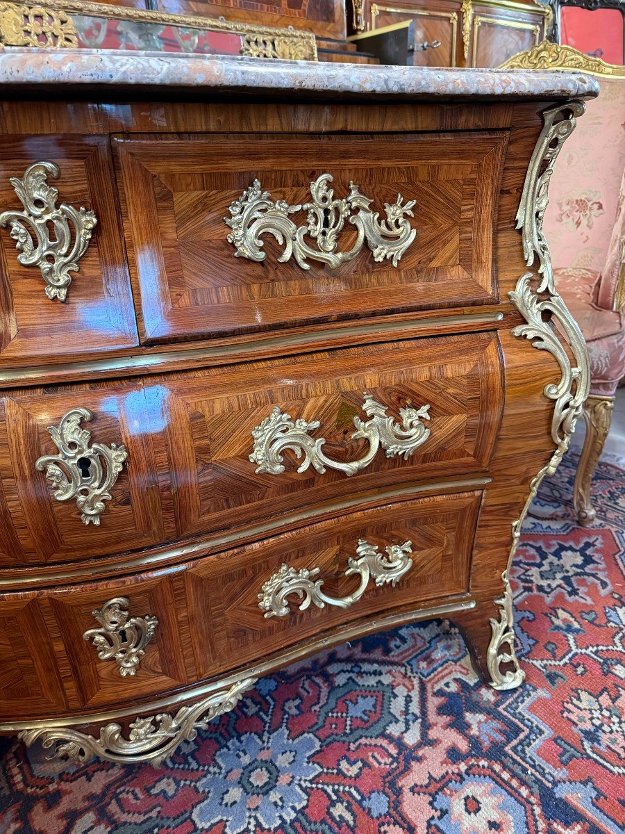 Louis XV Tomb Chest Of Drawers - 18th Century-photo-3