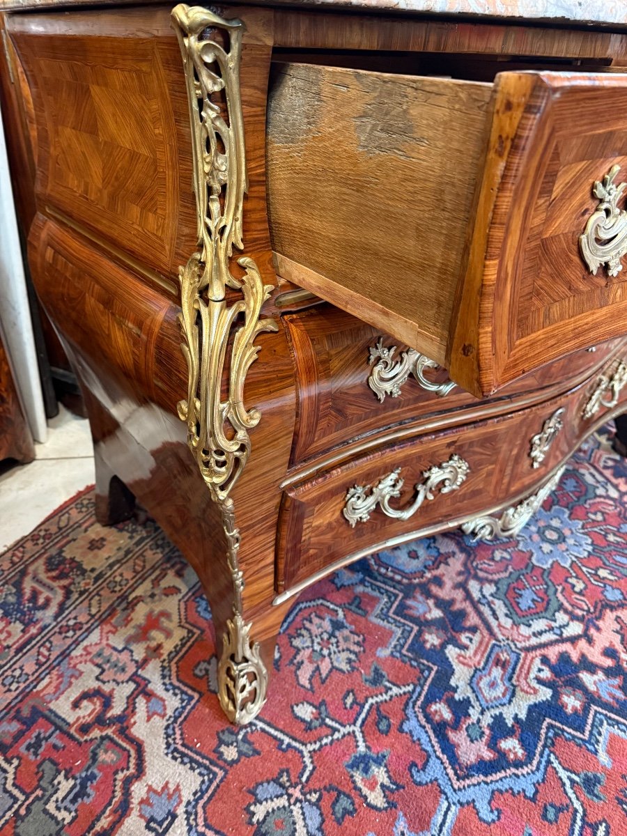 Louis XV Tomb Chest Of Drawers - 18th Century-photo-2