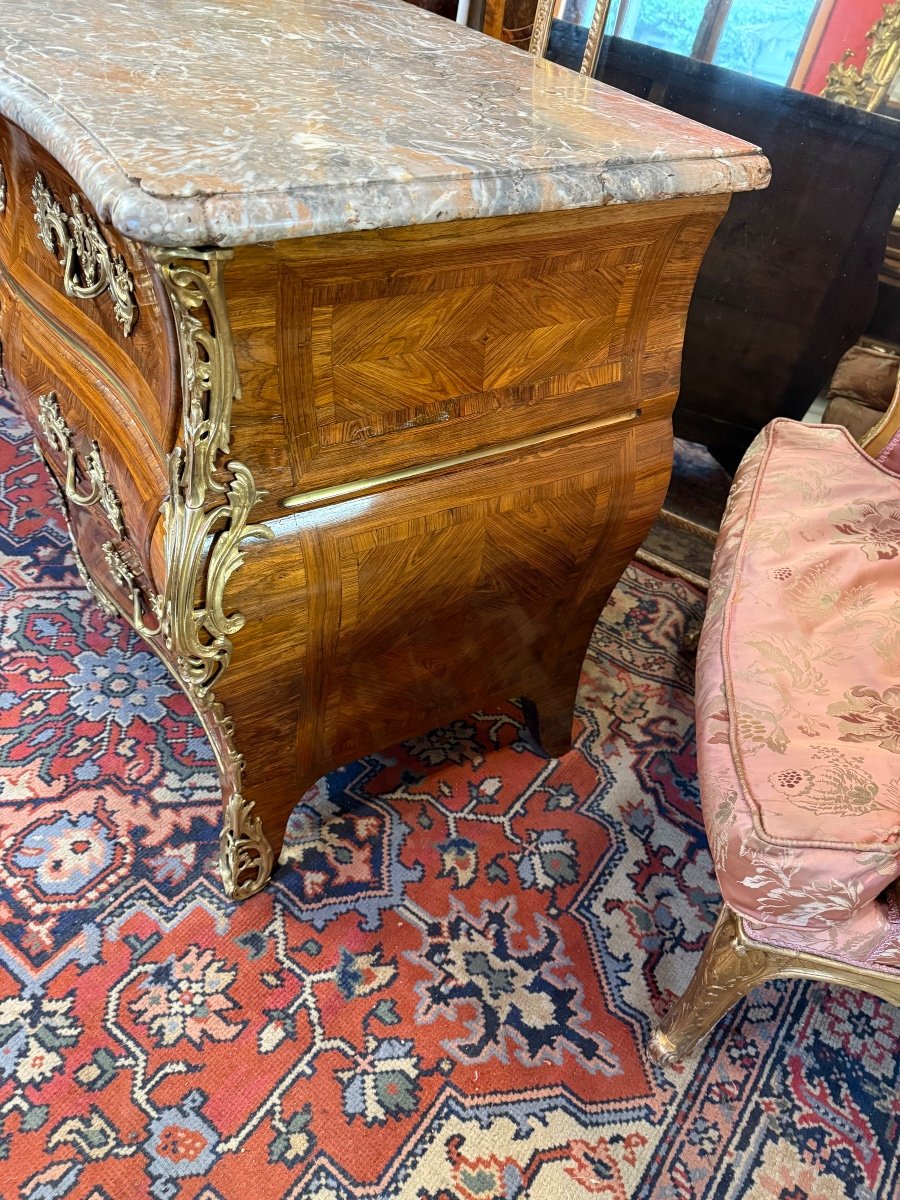 Louis XV Tomb Chest Of Drawers - 18th Century-photo-4