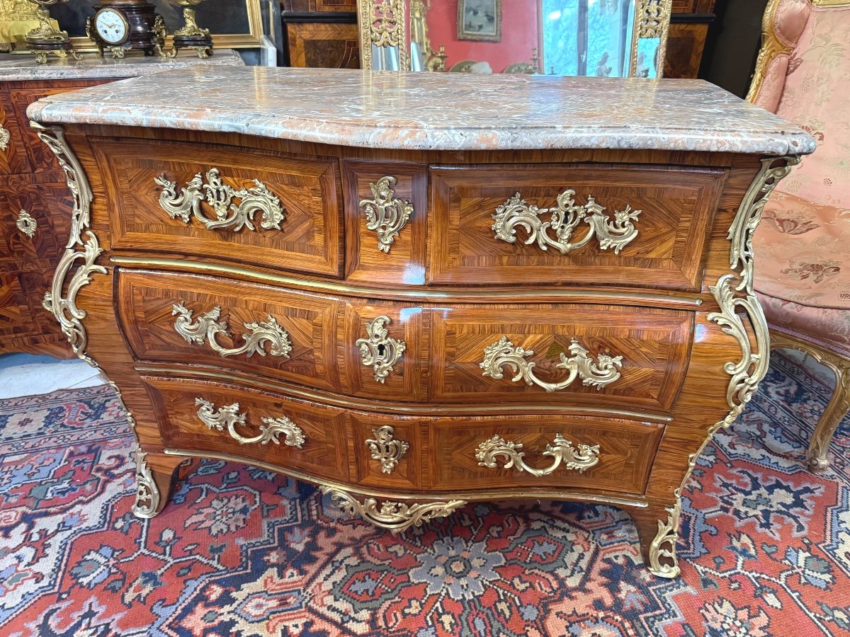 Louis XV Tomb Chest Of Drawers - 18th Century-photo-5