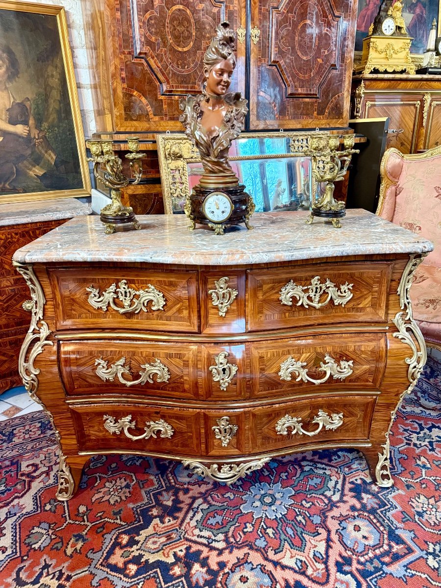 Louis XV Tomb Chest Of Drawers - 18th Century