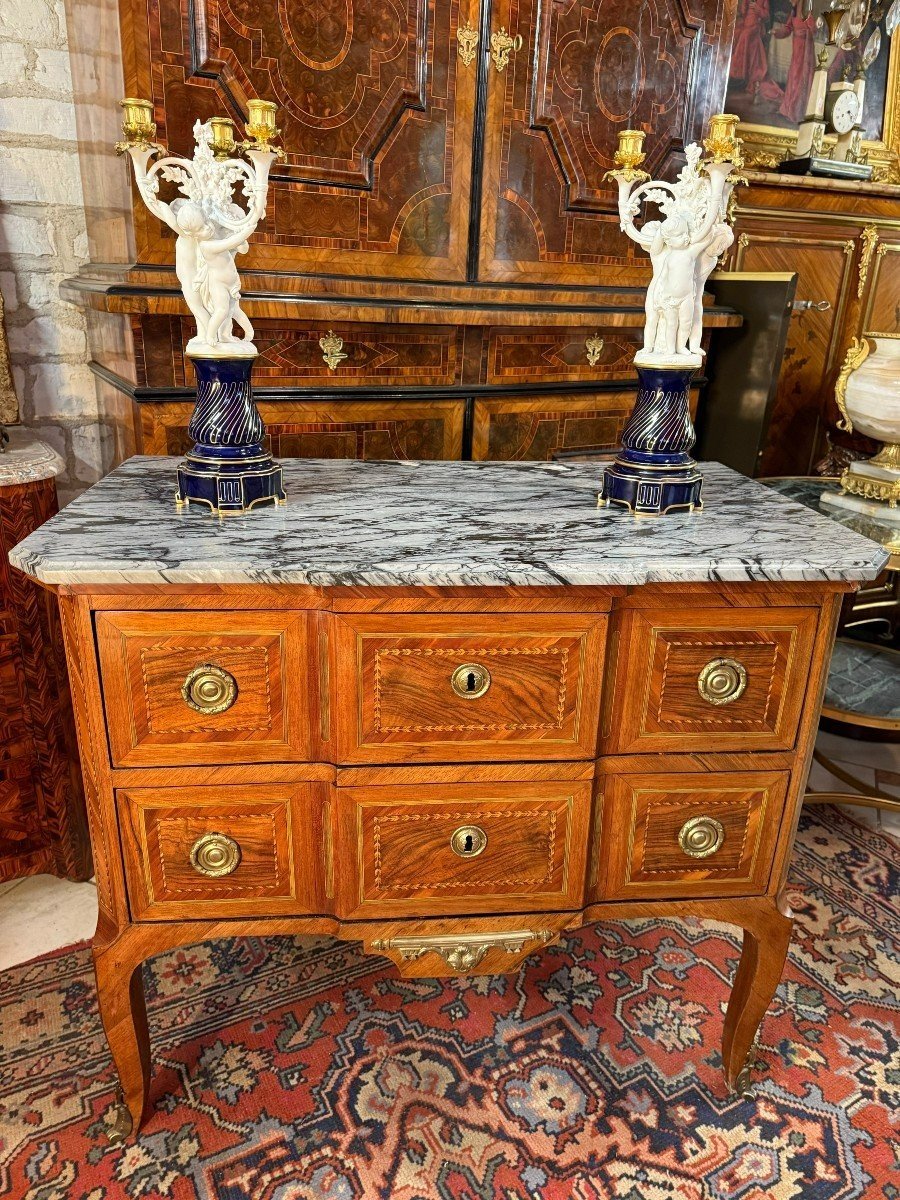 Commode Known As A Sauteux Period Louis XVI - 18th Century-photo-4