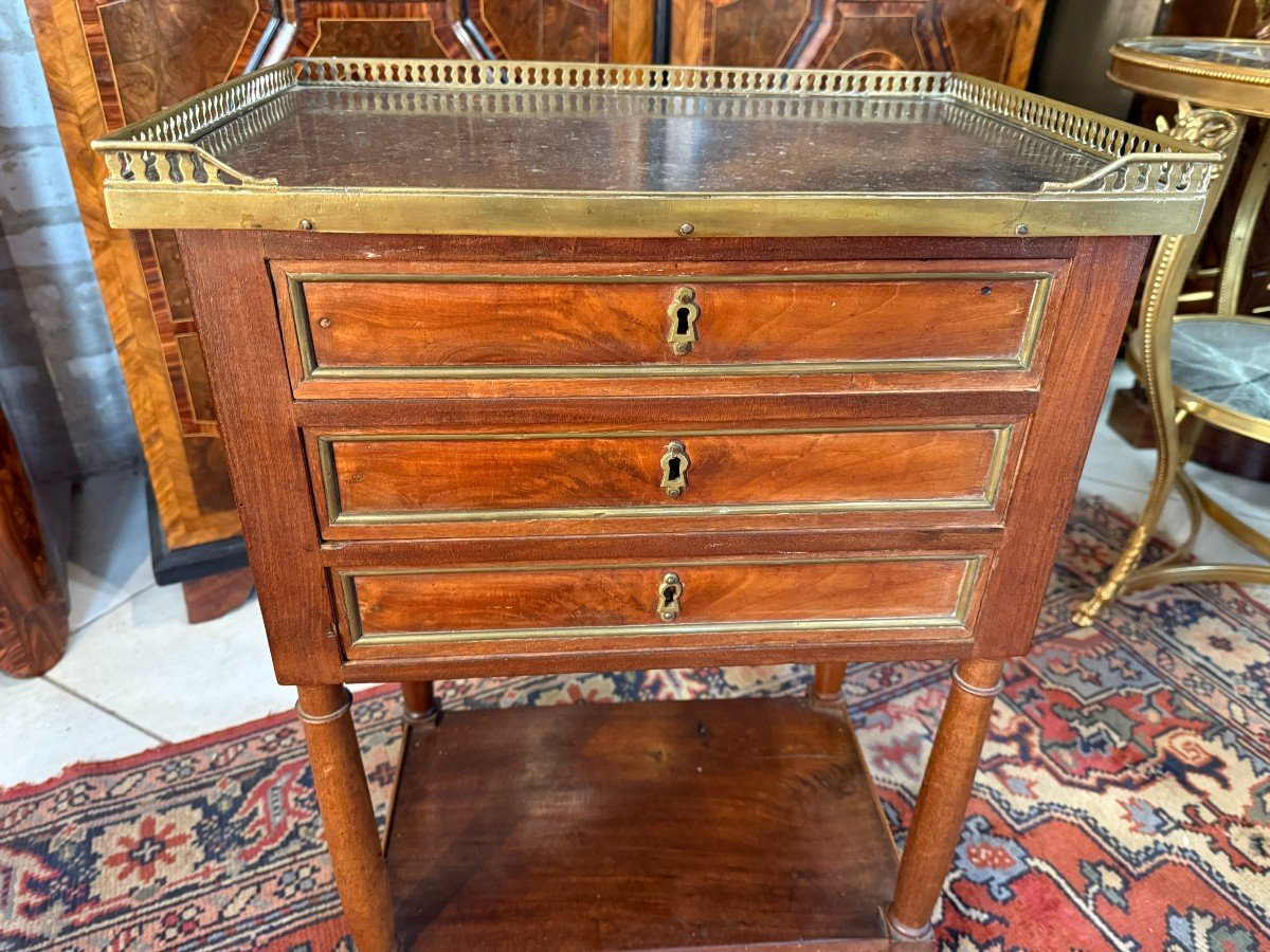 Louis XVI Period Coffee Table Known As "chiffonniere"-photo-2