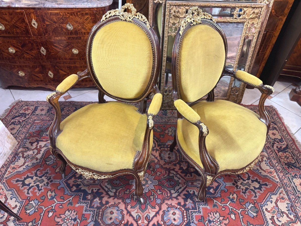 PAIRE DE FAUTEUIL EPOQUE NAPOLEON III-photo-2