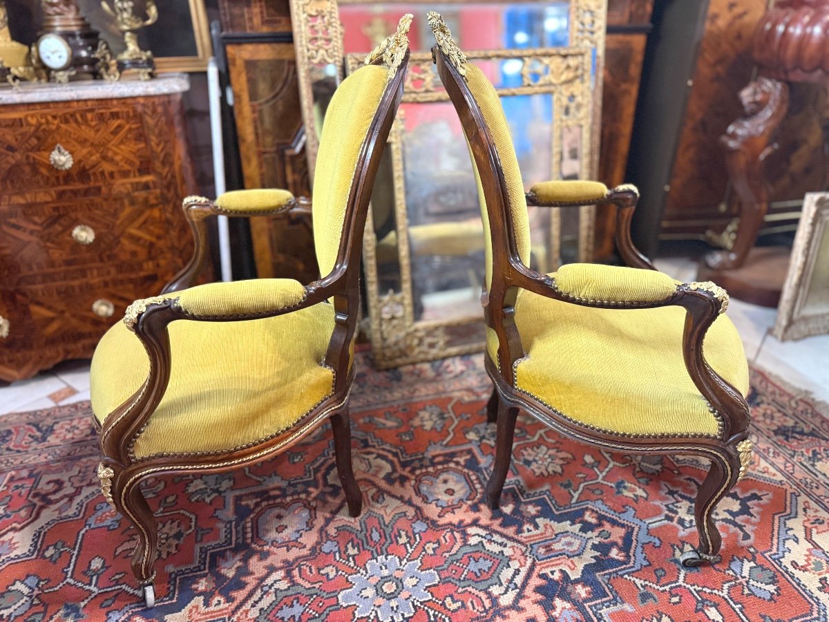 PAIRE DE FAUTEUIL EPOQUE NAPOLEON III-photo-4