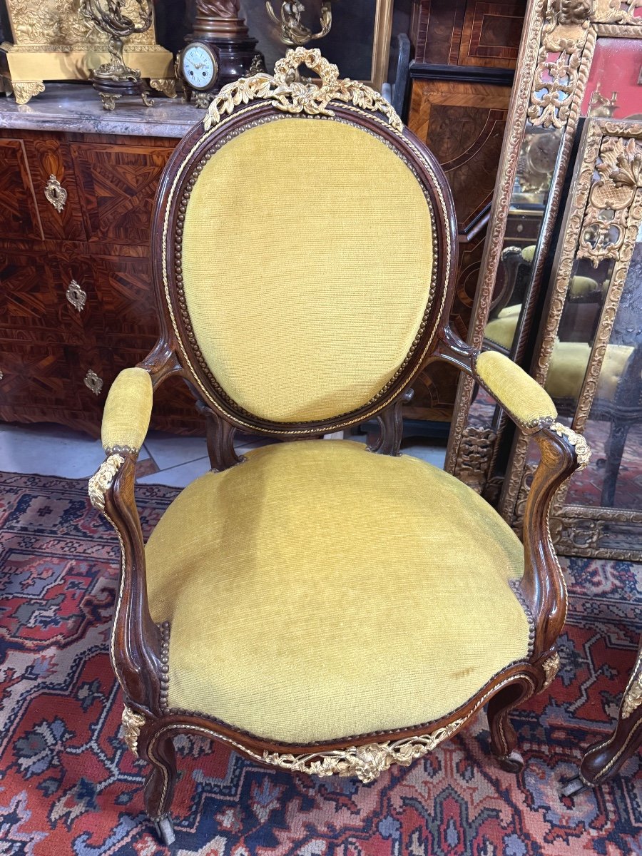 PAIRE DE FAUTEUIL EPOQUE NAPOLEON III-photo-5