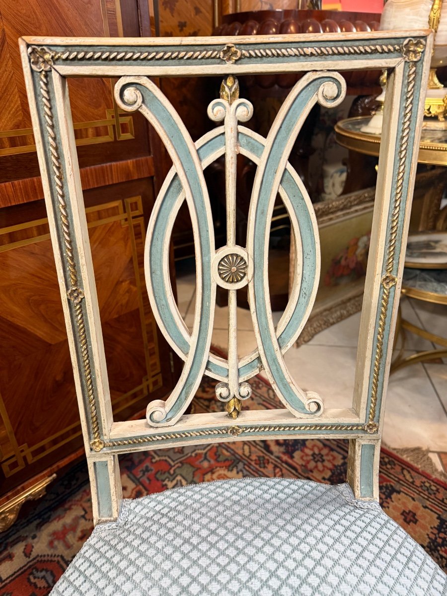 PAIRE DE CHAISES DE STYLE DIRECTOIRE-photo-2