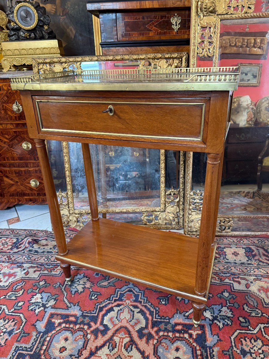 TABLE CONSOLE LOUIS XVI - 18ème EN ACAJOU