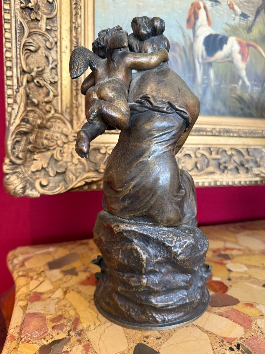 BRONZE "ALLEGORIE DE L'AMOUR"  SIGNE TRODOUX-photo-1