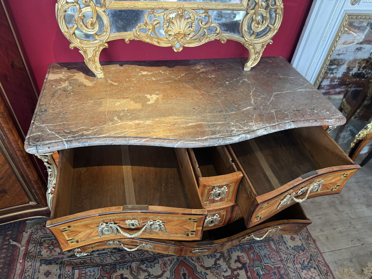 Louis XV Period Tomb Chest Of Drawers - 18th Century-photo-1