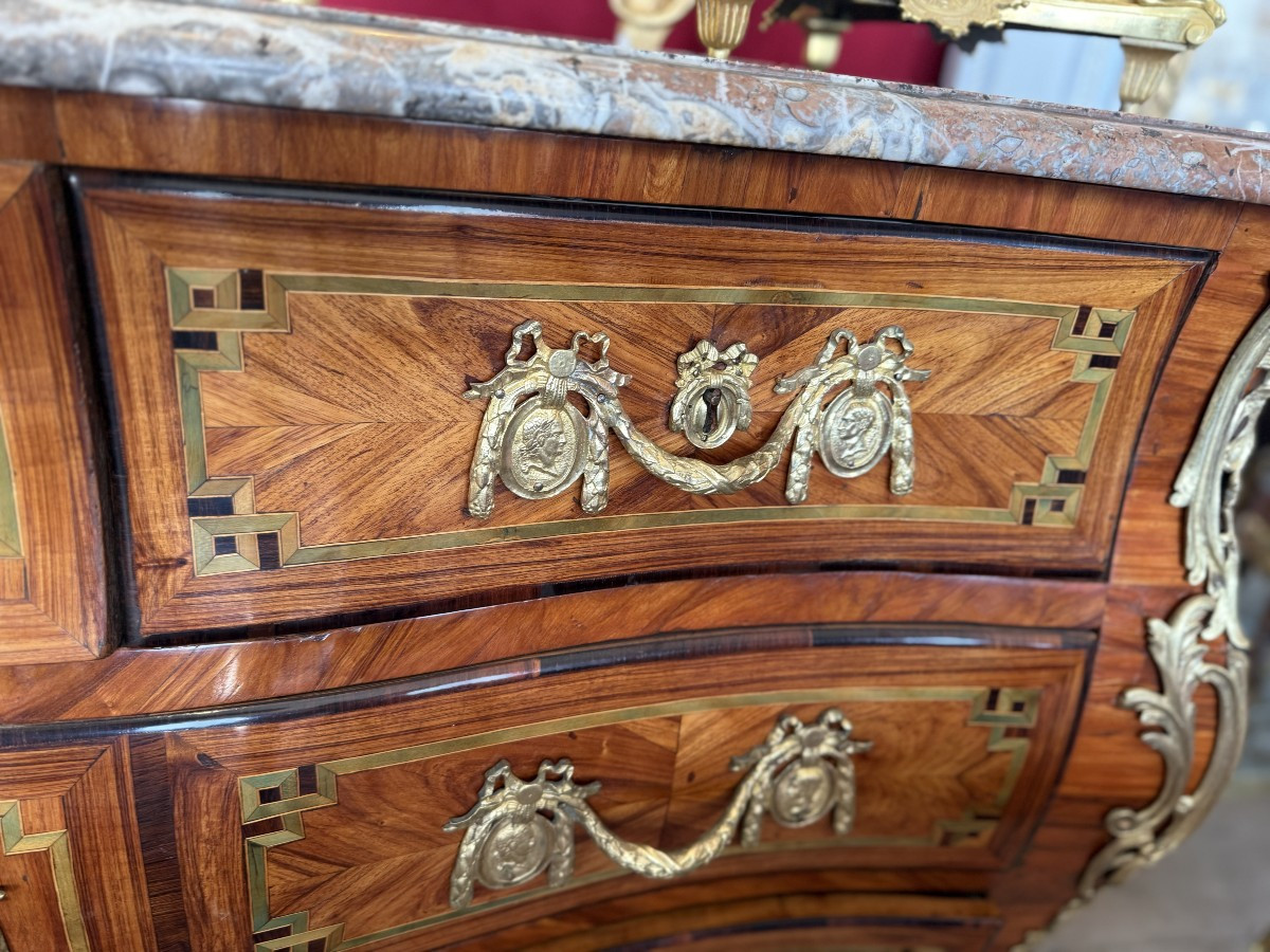 Louis XV Period Tomb Chest Of Drawers - 18th Century-photo-2