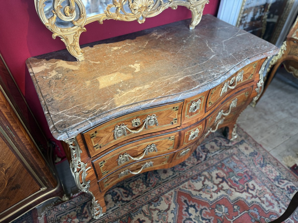 COMMODE TOMBEAU EPOQUE LOUIS XV - 18ème-photo-3