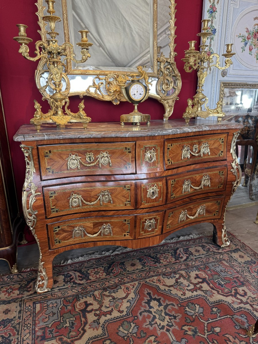 COMMODE TOMBEAU EPOQUE LOUIS XV - 18ème-photo-5