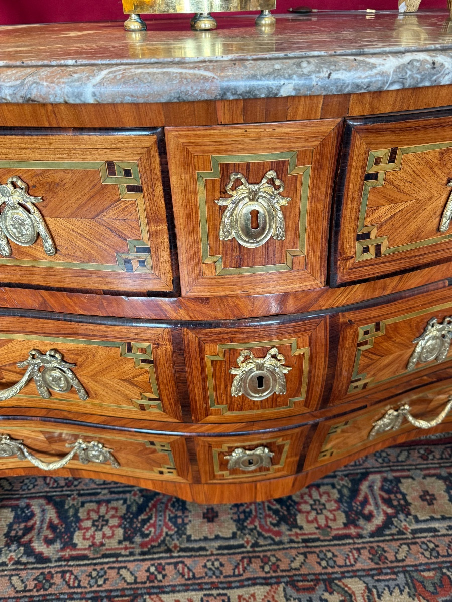 Louis XV Period Tomb Chest Of Drawers - 18th Century-photo-7