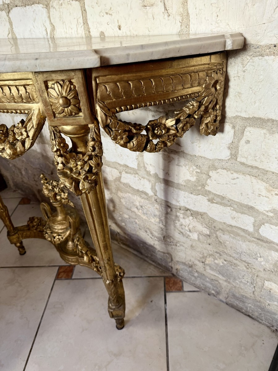 Louis XVI Giltwood Console - 18th Century-photo-1