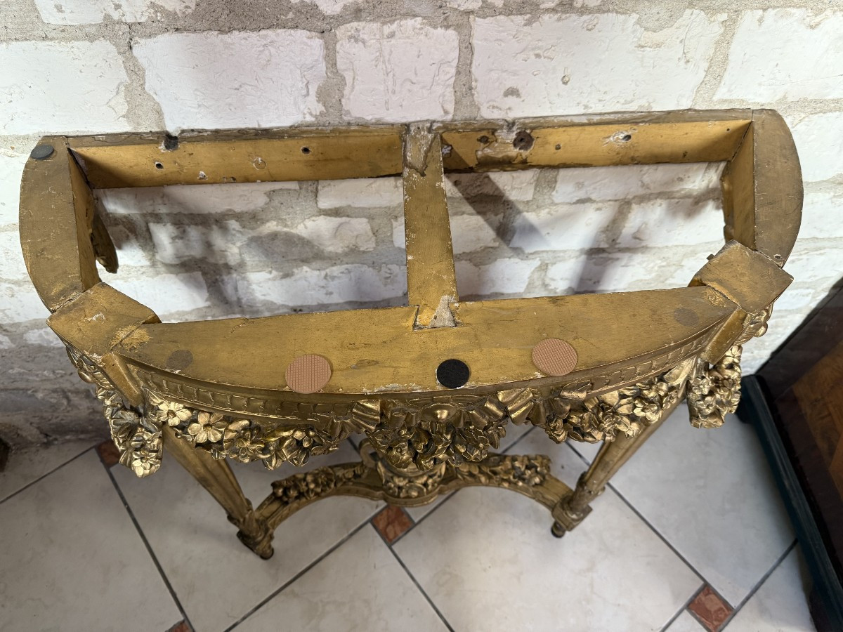 Louis XVI Giltwood Console - 18th Century-photo-3