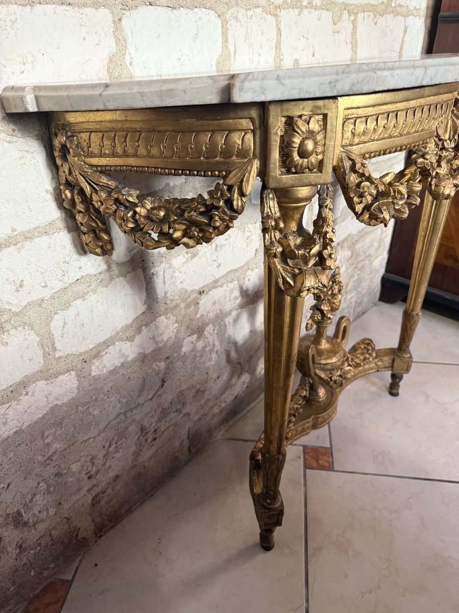 Louis XVI Giltwood Console - 18th Century-photo-6