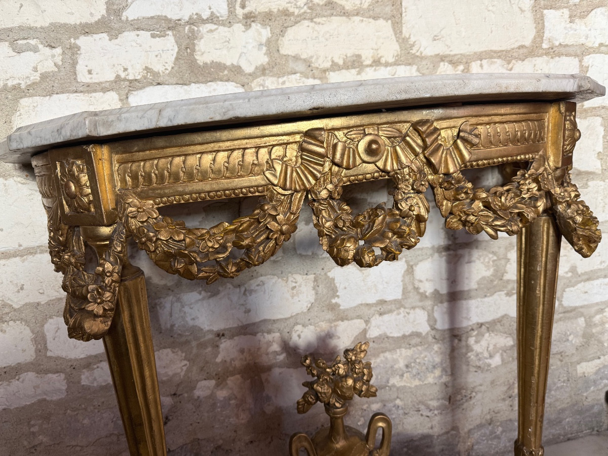 Louis XVI Giltwood Console - 18th Century-photo-7