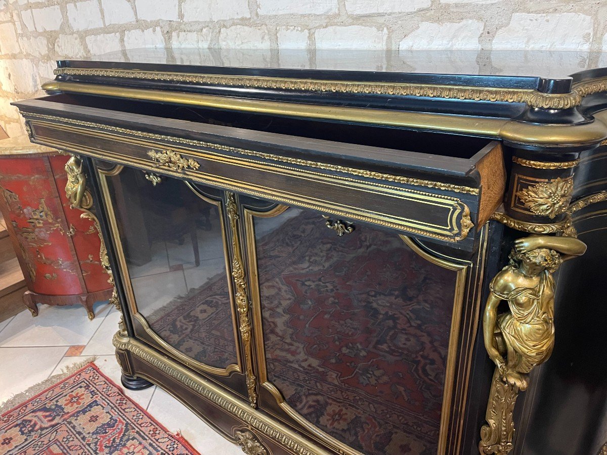 IMPORTANT MEUBLE D'APPUI NAPOLEON III-photo-6