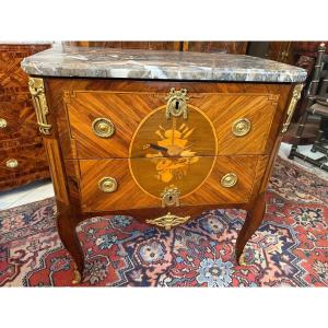 COMMODE SAUTEUSE EPOQUE  TRANSITION  ESTAMPILLE DE J DUBOIS