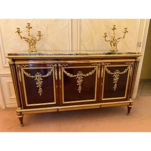 BUFFET ENFILADE DE STYLE LOUIS XVI DANS LE GOUT D’ADAM WEISWEILER