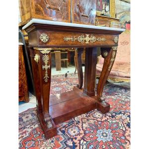 Empire Console In Solid Mahogany