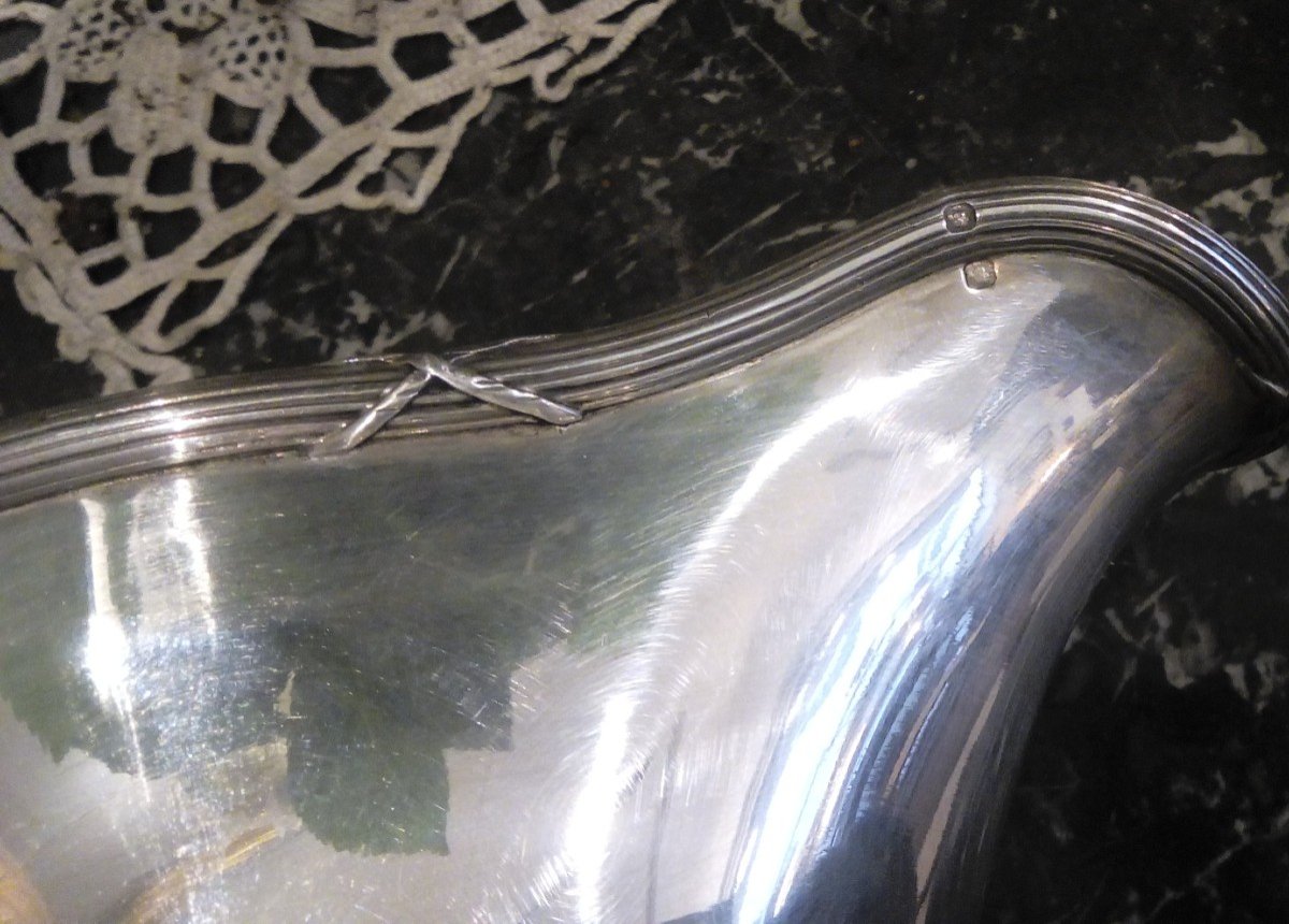 Rare And Beautiful Sterling Silver Sauce Boat With Its Double Interior XIX-photo-4