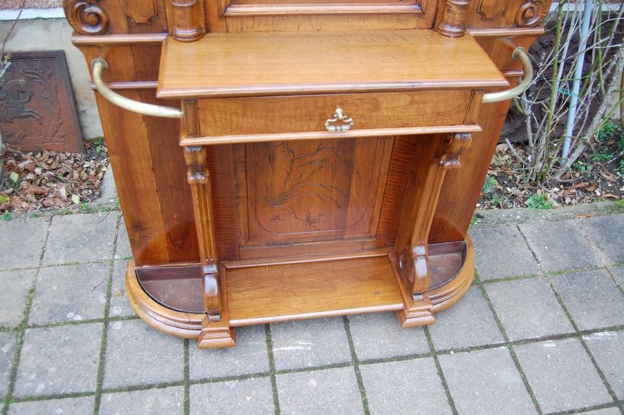 Napoleon III Coat Rack In Walnut Late 19th Century-photo-2