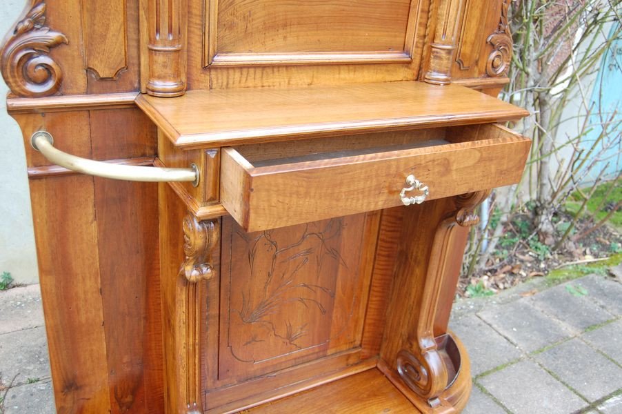 Napoleon III Coat Rack In Walnut Late 19th Century-photo-3