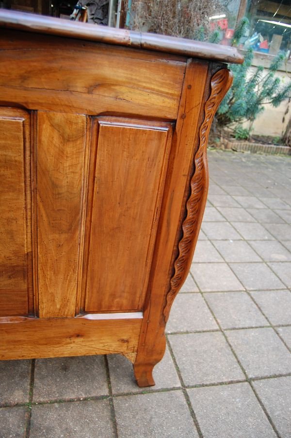 Commode Louis XV Lyonnaise In Walnut From The 18th Century-photo-1