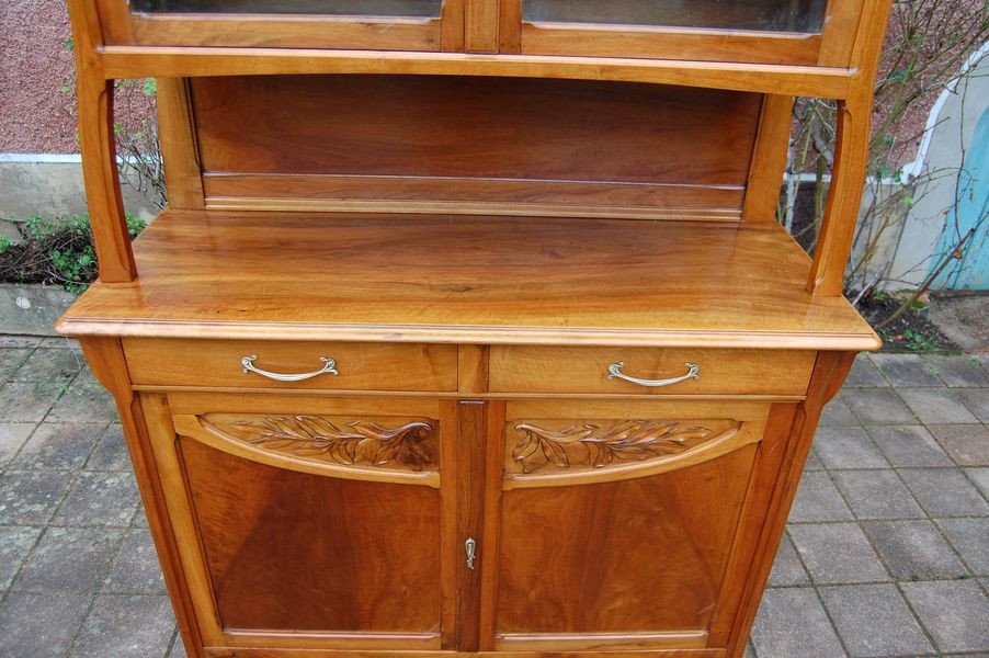 Buffet D Art Nouveau Period School Of Nancy In Burr Walnut And Oak-photo-4