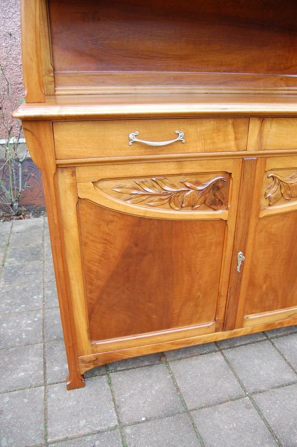 Buffet D Art Nouveau Period School Of Nancy In Burr Walnut And Oak-photo-6