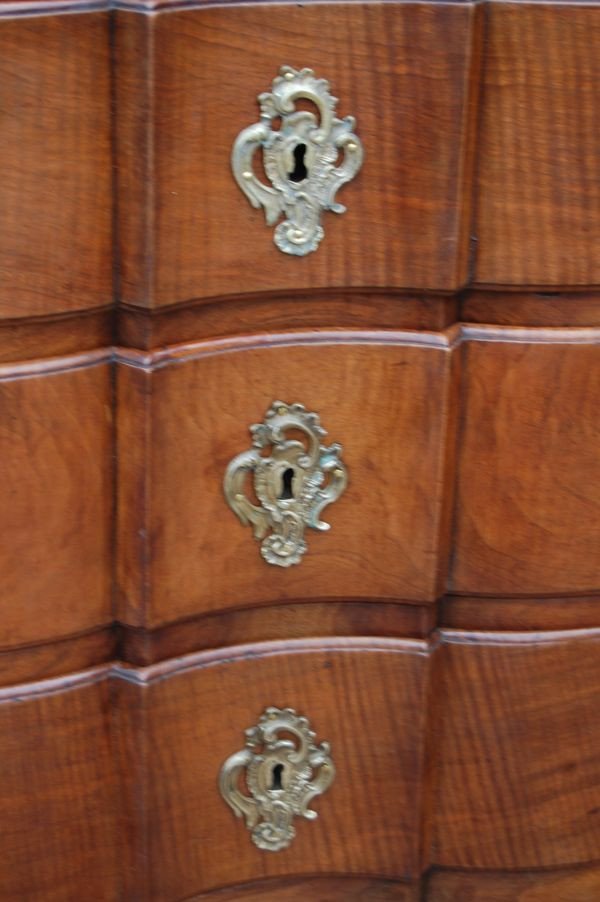 Commode Bureau à Pente D époque Louis XV En Noyer Du 18e Siécle En Noyer-photo-6