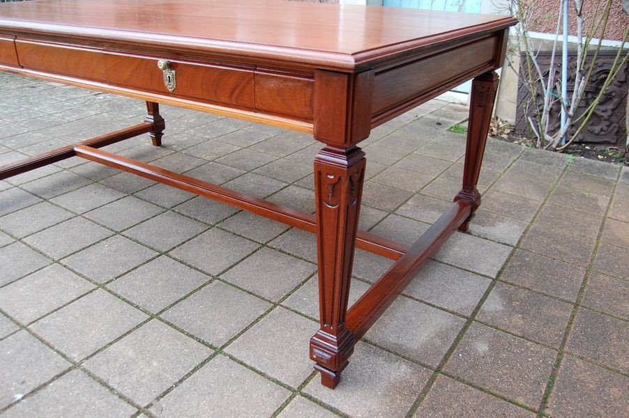 Very Large Desk D Napoleon III In Mahogany From The 19th Century-photo-1