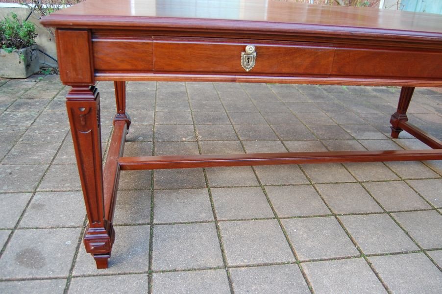 Very Large Desk D Napoleon III In Mahogany From The 19th Century-photo-8