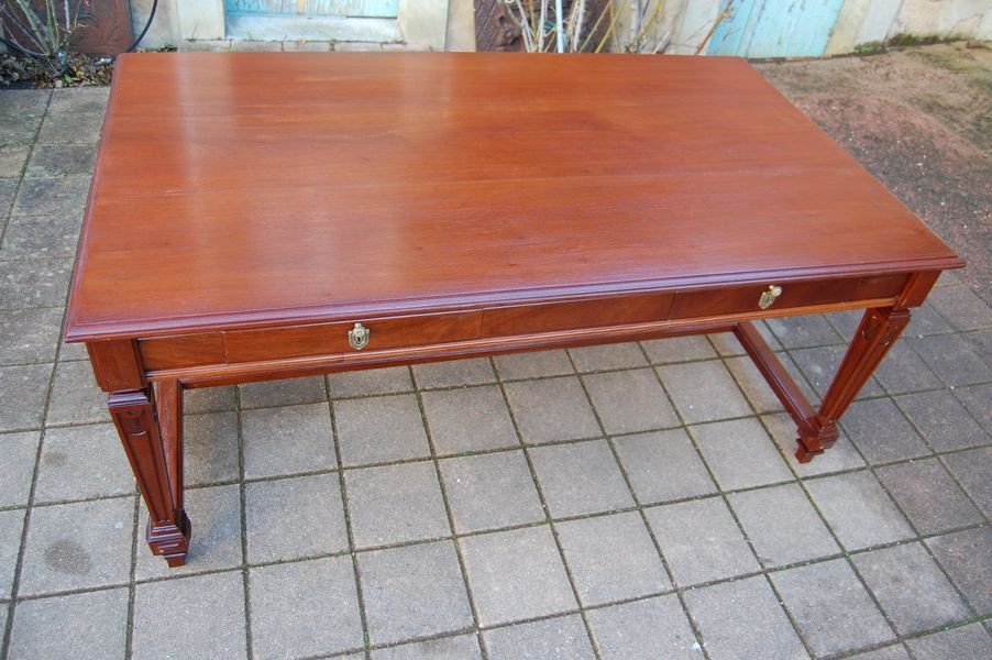 Very Large Desk D Napoleon III In Mahogany From The 19th Century
